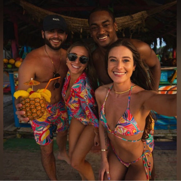 NEW! Kenny Flowers The Colombia  Adjustable Thong Bikini Bottom SZ S, L - Picture 3 of 8